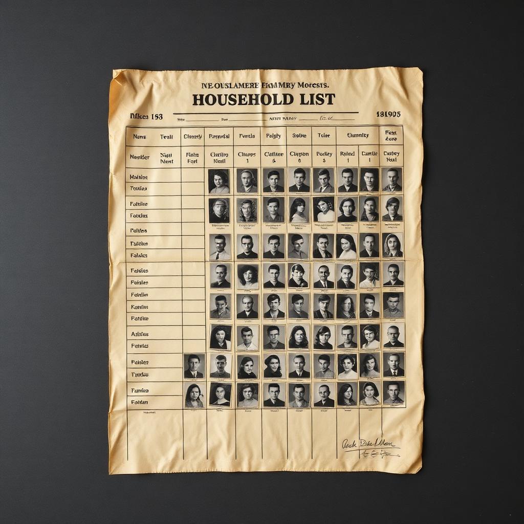 Household List Photograph