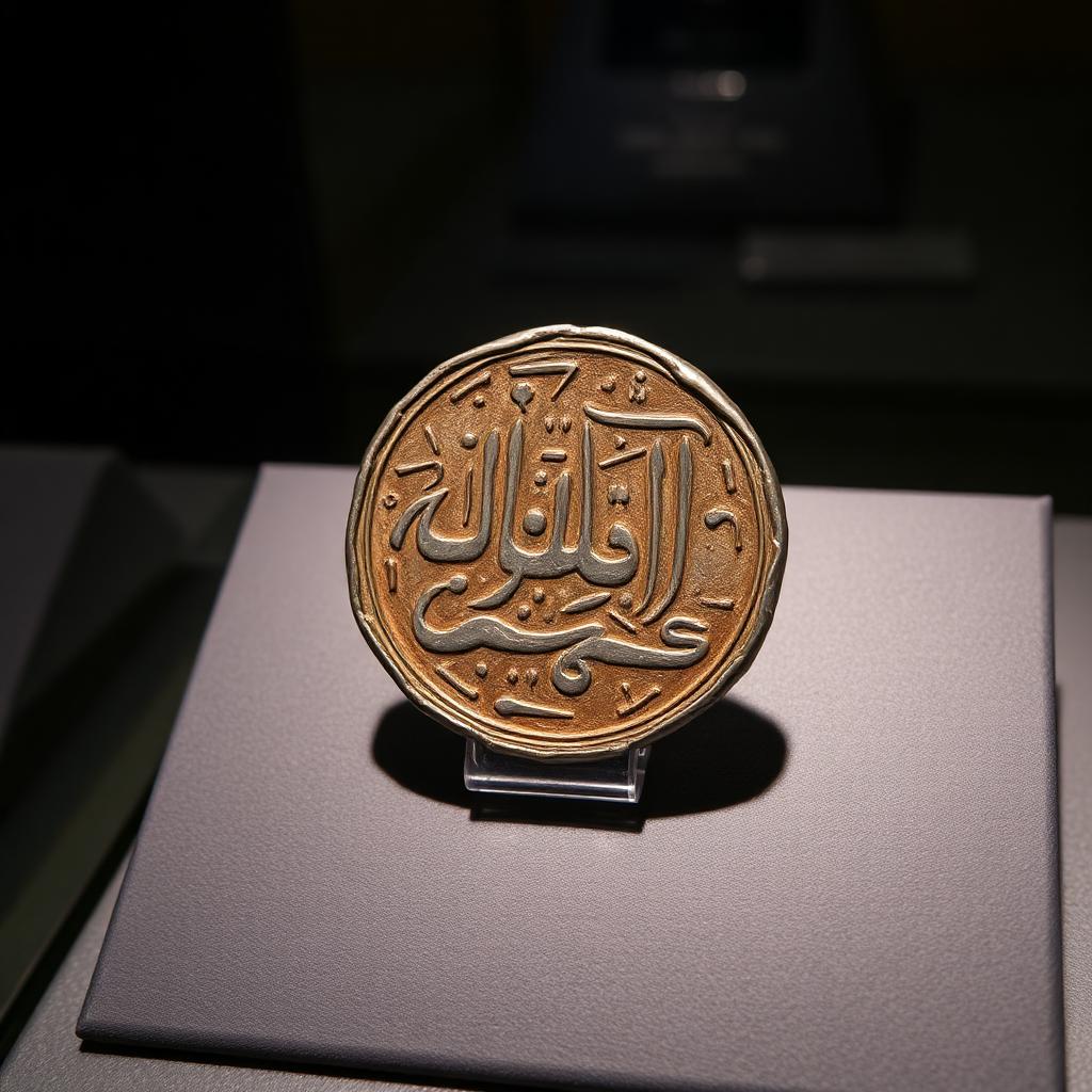 Coin with Persian Inscription and Muslim Title