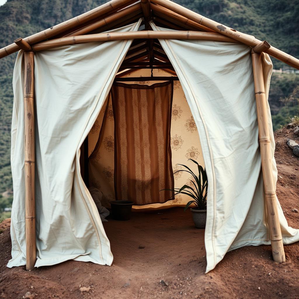 Bamboo and Tarpaulin Shelter